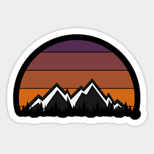 Mountain Retro Sticker